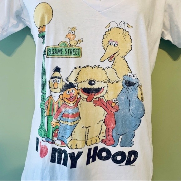 Mighty Fine Sesame Street Hood Shirt, Size Small - Picture 2 of 4